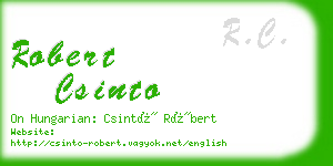 robert csinto business card